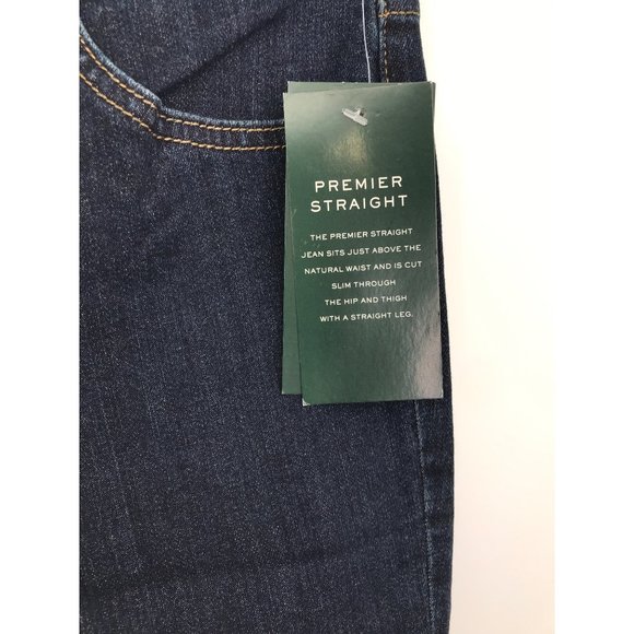 Lauren Ralph Lauren Premier Stretch Straight Leg Jean 8 Dark Wash NEW - Picture 3 of 7